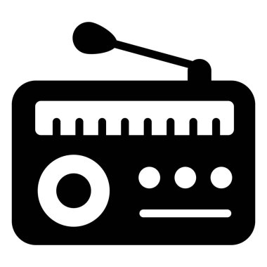 radio vector icon glyph style for Web and Mobile.