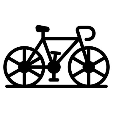  bicycle vector icon glyph style for Web and Mobile.