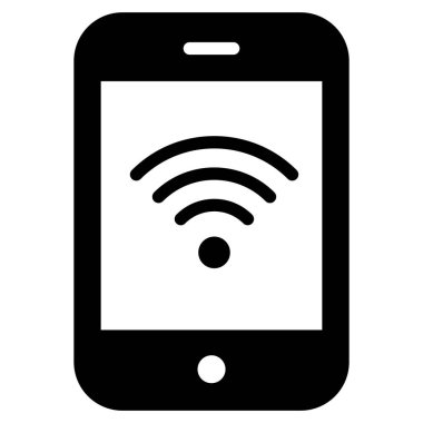 mobile wife vector icon glyph style for Web and Mobile.