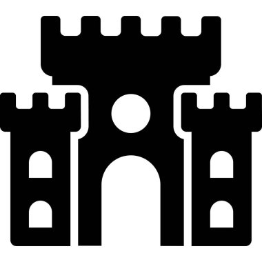  sand castle vector icon glyph style for Web and Mobile.