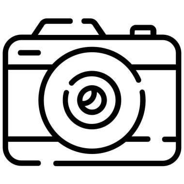 camera vector icon thin line style for Web and Mobile.