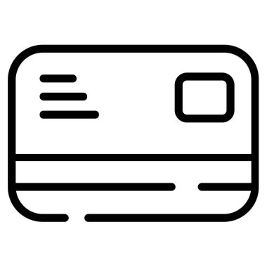 ATM card vector icon thin line style for Web and Mobile.