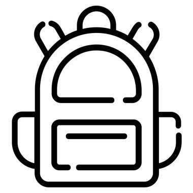 backpack vector icon line style for Web and Mobile.