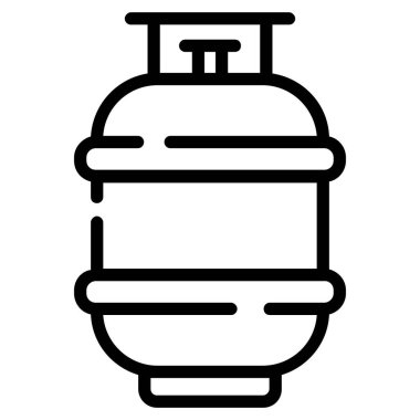 gas's cylinder vector icon thin line style for Web and Mobile.