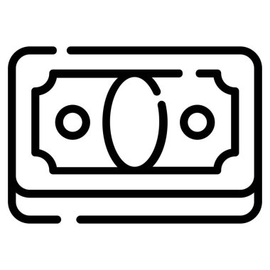 money vector icon thin line style for Web and Mobile.