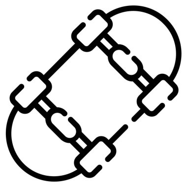 skater board vector icon thin line style for Web and Mobile.