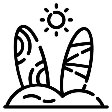 surfers vector icon thin line style for Web and Mobile.