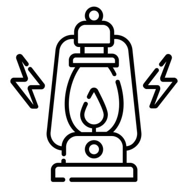 lantern vector icon thin line style for Web and Mobile.