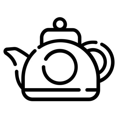 tee pot vector icon thin line style for Web and Mobile.