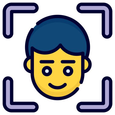 focus color line icon isolated on white background