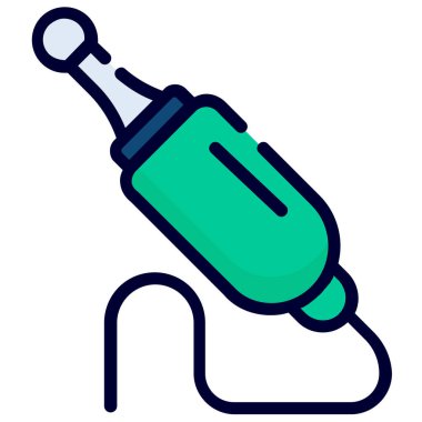 audio jack color line icon isolated on white background