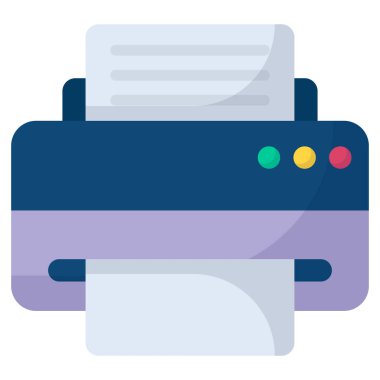 printer flat icon , photography and digital art flat vector design