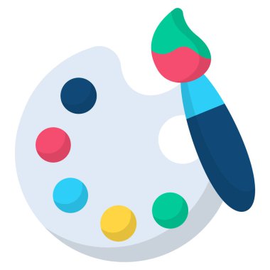 color plat flat icon , photography and digital art flat vector design