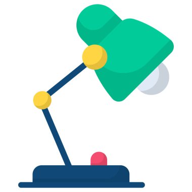 lamp flat icon , photography and digital art flat vector design