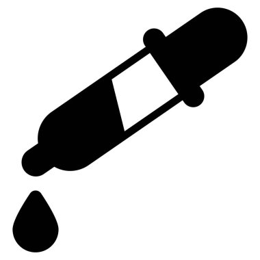 color dropper glyph icon isolated on white background