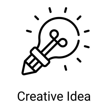 creative idea line icon isolated on white background 