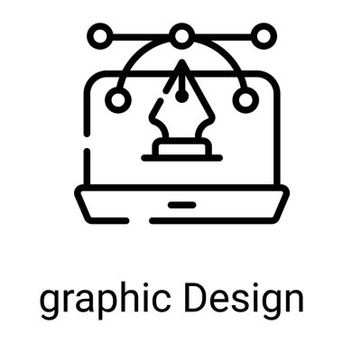 drawing tools line icon isolated on white background