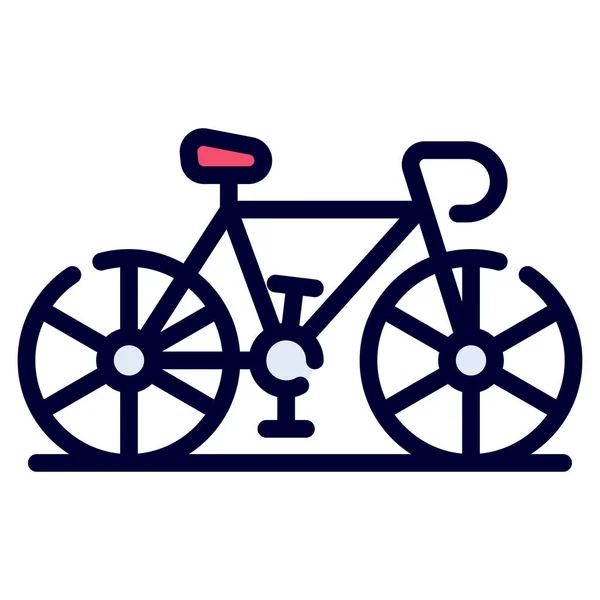 Bicycle Vector Icon Colored Outline Style Web Mobile — Stock vektor