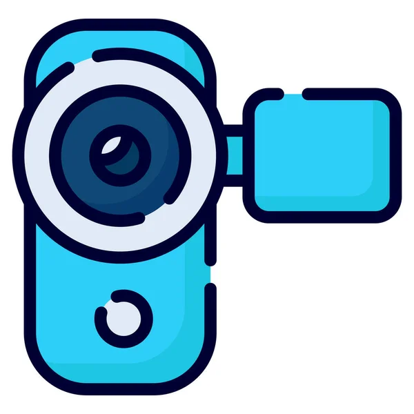 Camera Vector Icon Colored Outline Style Web Mobile — Stockvektor