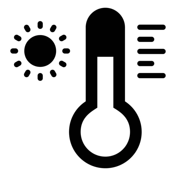 Temperate Vector Icon Glyph Style Web Mobile — Stock vektor