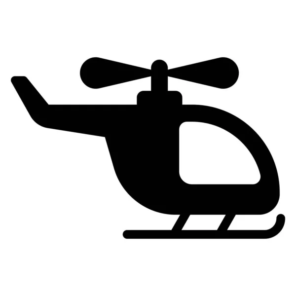 Helicopter Vector Icon Glyph Style Web Mobile — Stock Vector