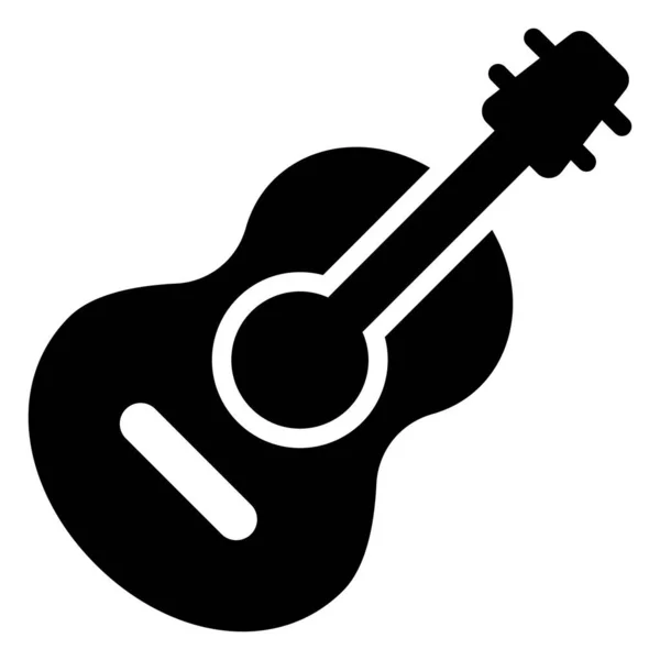 Guitar Vector Icon Glyph Style Web Mobile — Archivo Imágenes Vectoriales