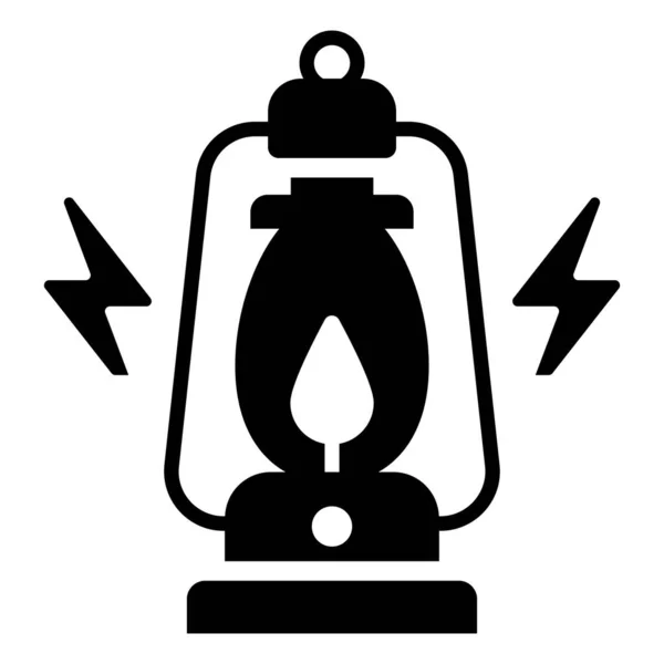 Lantern Vector Icon Glyph Style Web Mobile — Wektor stockowy