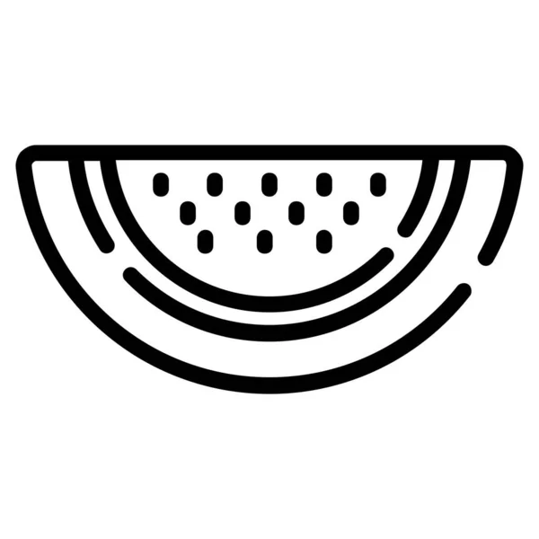 Water Melon Vector Icon Thin Line Style Web Mobile — Vettoriale Stock