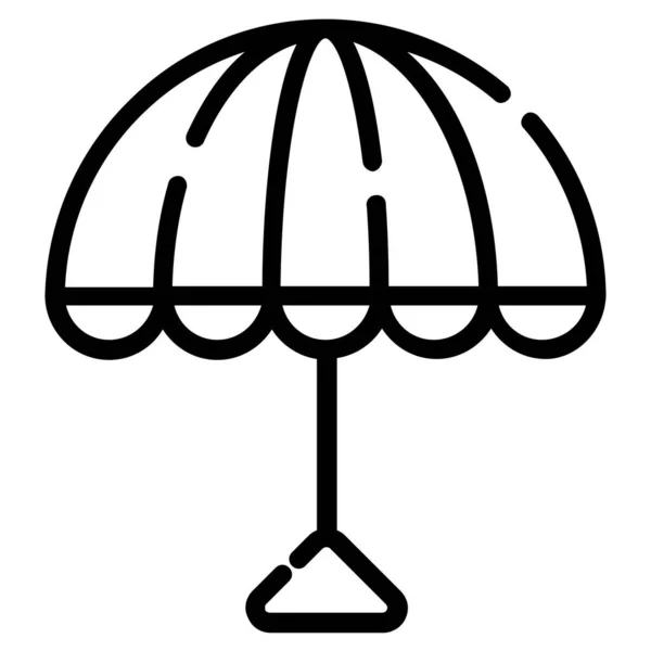 Umbrella Vector Icon Thin Line Style Web Mobile — Stockvector