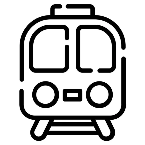 Train Vector Icon Thin Line Style Web Mobile — Stockový vektor