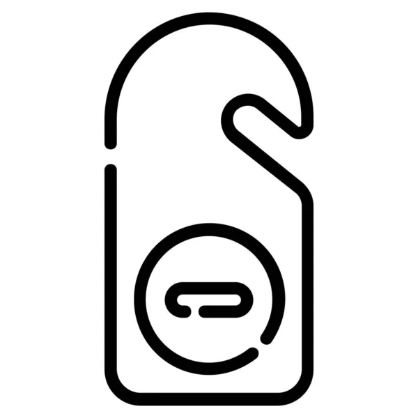 Door Hook Vector Icon Thin Line Style Web Mobile — 스톡 벡터