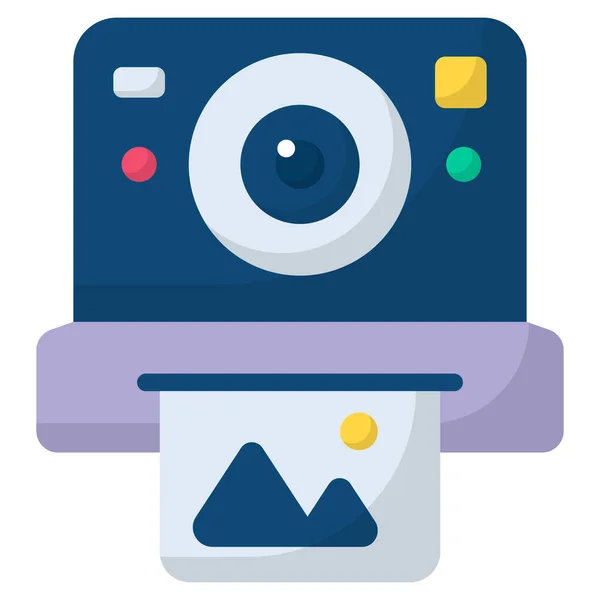 Color Printer Flat Icon Photography Digital Art Flat Vector Design —  Vetores de Stock