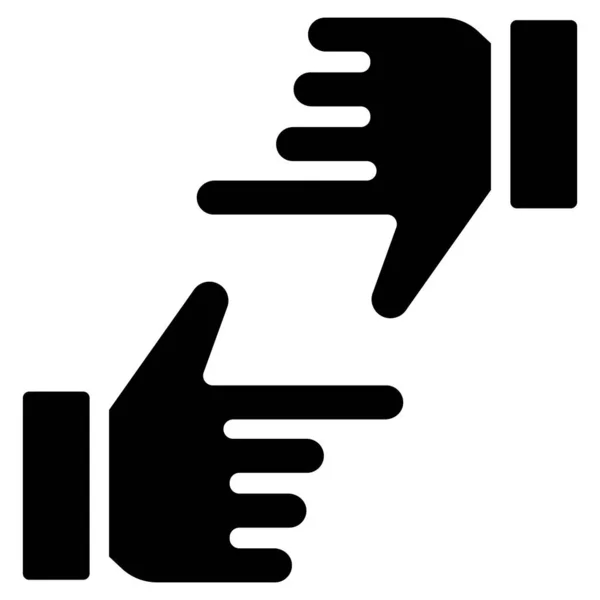 Crop Symbol Glyph Icon Isolated White Background — 图库矢量图片