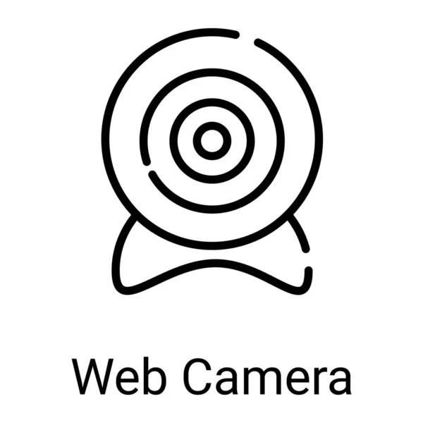 Web Came Line Icon Isolated White Background — Vettoriale Stock