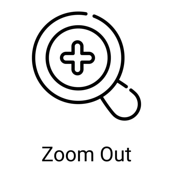 Zoom Lint Icon Isolated White Background — Stockvector