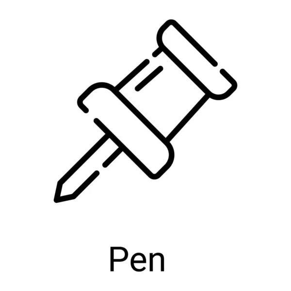 Pin Icon Isolated Icon White Background — Stock vektor