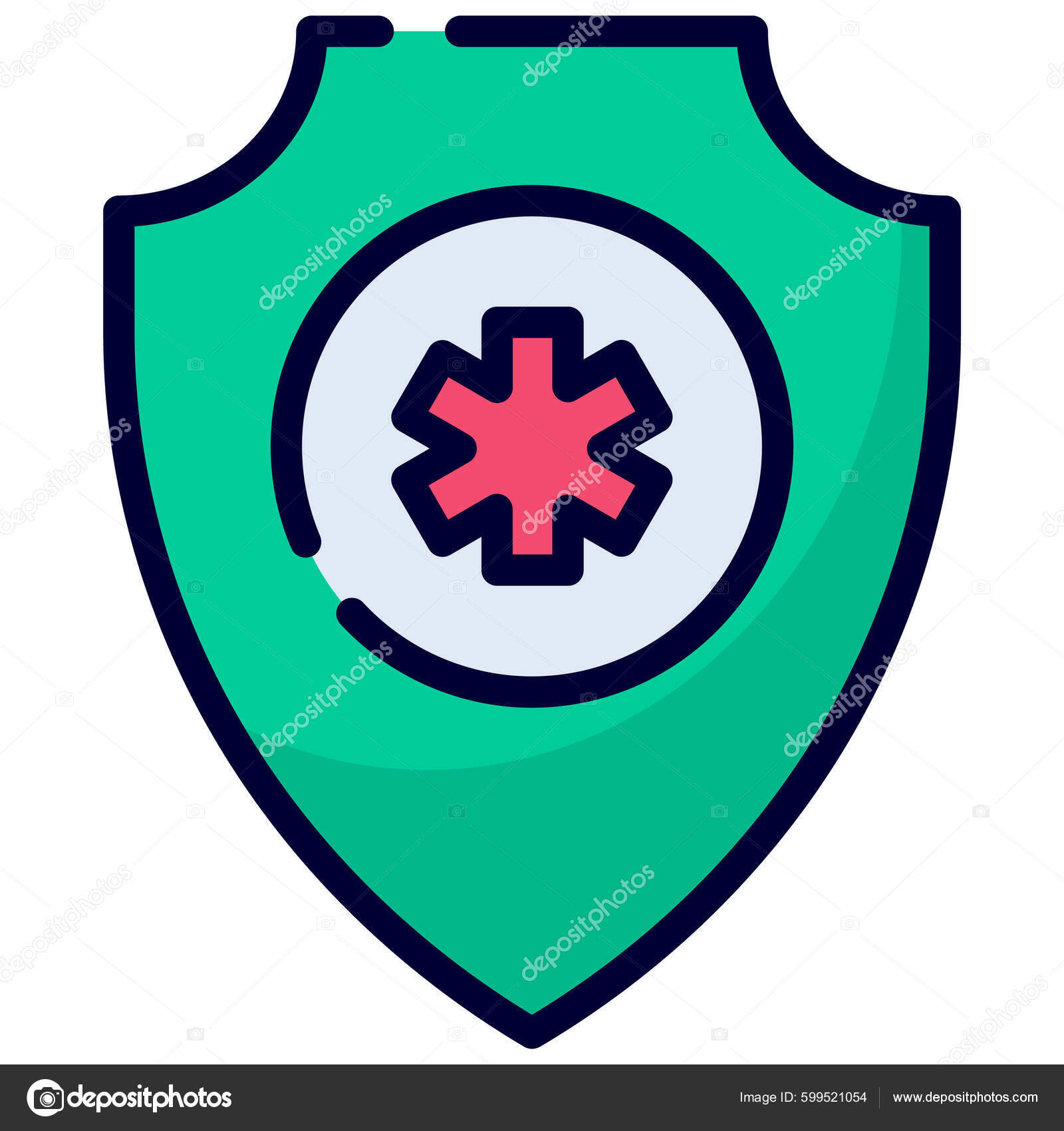 Protection Shield Icon Healthcare Medical Icon Stock Vector by