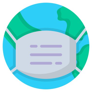 save world, world globe flat colored icon