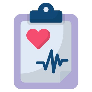 medical report flat colored icon 
