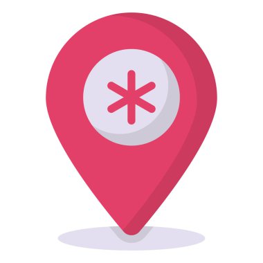 location, direction flat colored icon
