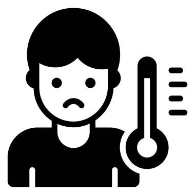 temperature, high fever icon, healthcare and medical icon.