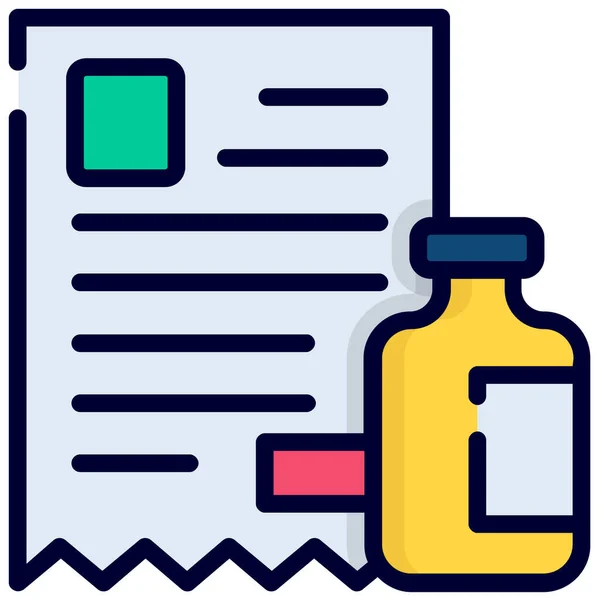 Invoice Medicines Bill Icon Healthcare Medical Icon — Archivo Imágenes Vectoriales