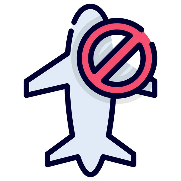 Forbidden Flight Icon Healthcare Medical Icon — Stock Vector