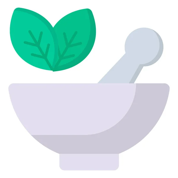 Herbal Medicine Flat Colored Icon — Image vectorielle