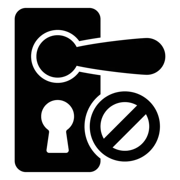 Door Lock Forbidden Icon Healthcare Medical Icon — Stock Vector