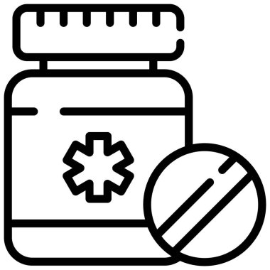 medicine, pills bottle icon, healthcare and medical icon.