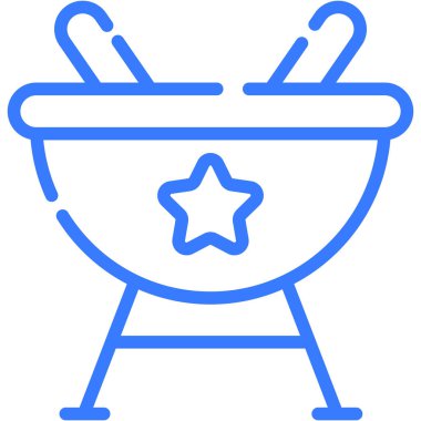 food, grill line icon, vector design usa independence day icon.
