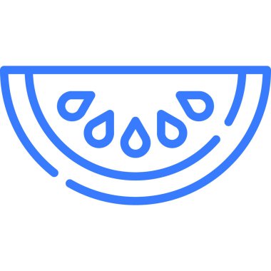 watermelon line icon, vector design usa independence day icon.