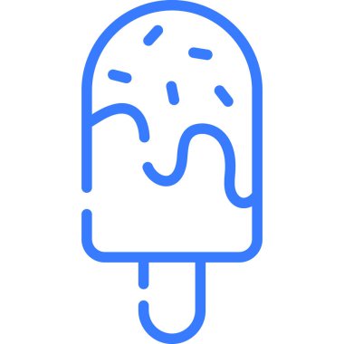 ice cream stick line icon, vector design usa independence day icon.
