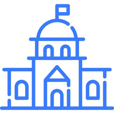 white house, building line icon, vector design usa independence day icon.